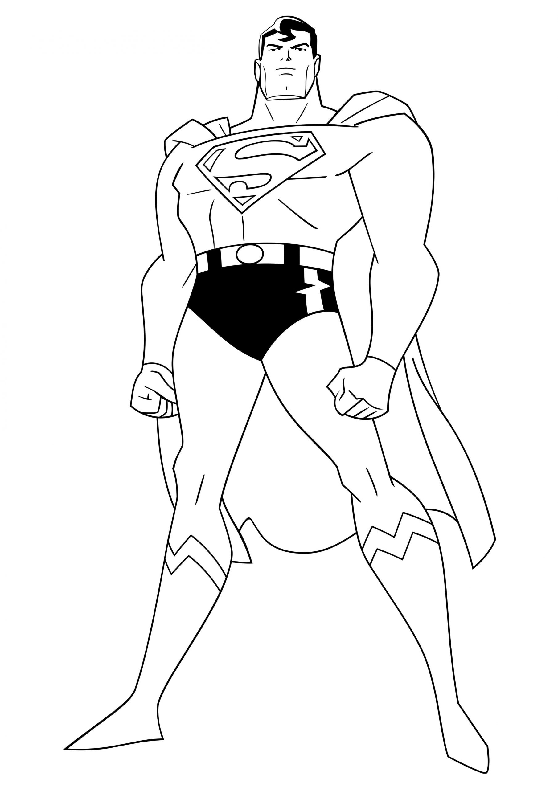 Stojí za zmínku, že Superman má úžasné svaly. omalovánka