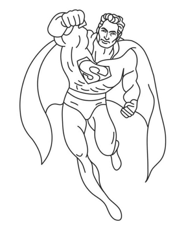 Superman je připraven zachraňovat lidi každou vteřinu omalovánka