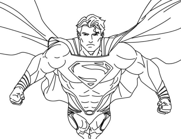 Superman létá absorbovat energii hvězd omalovánka