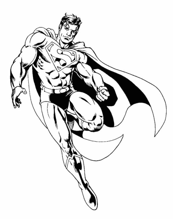 Superman má nejen superschopnosti, ale také nádherné břicho. omalovánka