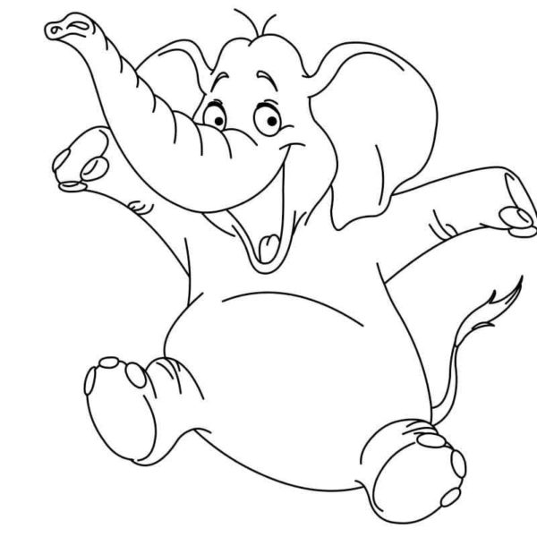 Tančící slon omalovánka