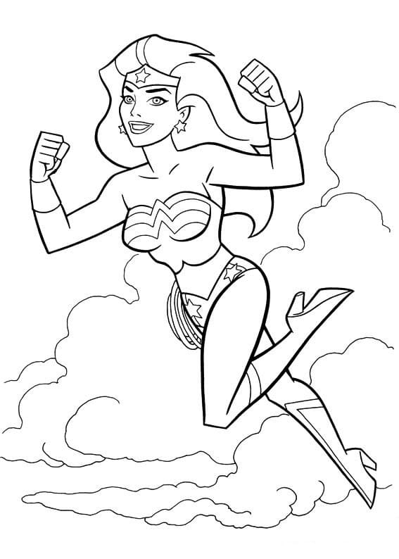 Wonder Woman předvádí své silné laso paže omalovánka