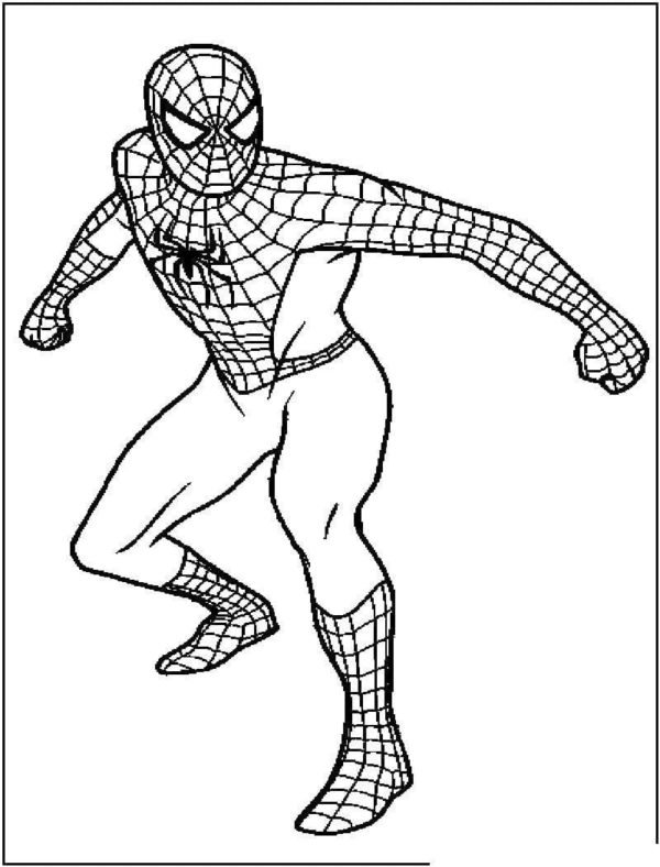 Zvláštní schopnosti Spider-Mana Přilnavost k tvrdým povrchům, Spider-Sense omalovánka