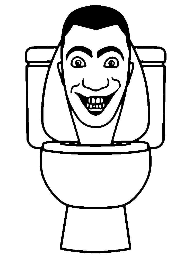 Usměvavá toaleta Skibidi omalovánka