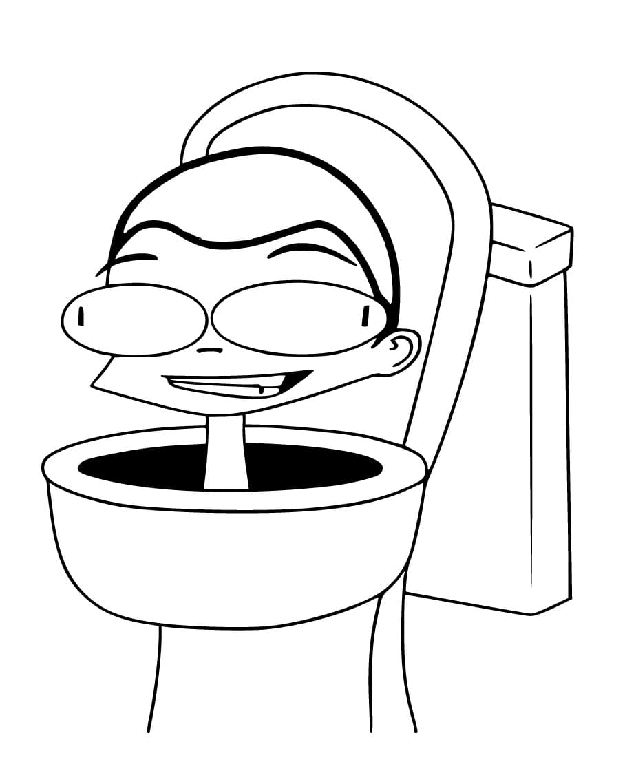 Zábavný záchod Skibidi omalovánka