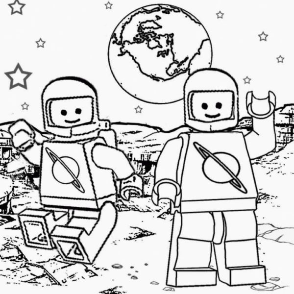 Astronauti – Lego. omalovánka