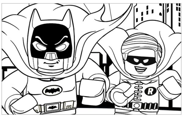 Batman a Robin omalovánka