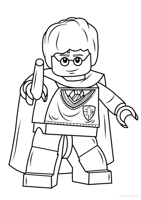 Harry Potter jako hračka Lego omalovánka