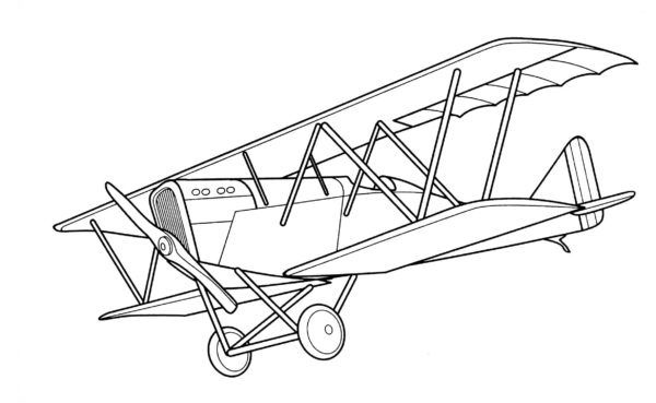 Jeden z prvních letadel schopných normálních letů omalovánka