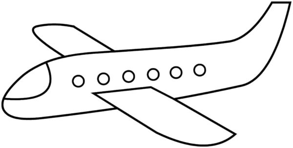 Jednoduché zbarvení letadla pro chlapce omalovánka