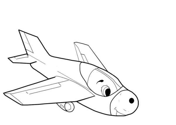 Omalovánka Letadlo pro děti