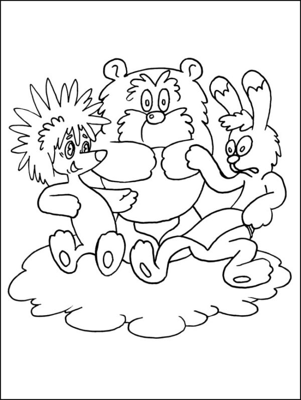 Obrázek převzat z karikatury „Ježek v mlze“ omalovánka