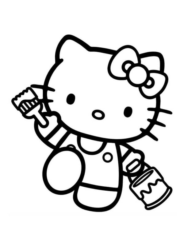 Omalovánka Hello Kitty. omalovánka