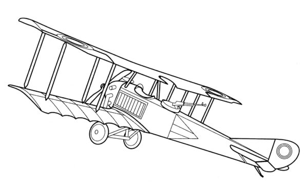 Omalovánka pro letoun Swan, bojový letoun z počátku nepřátelství na obloze omalovánka