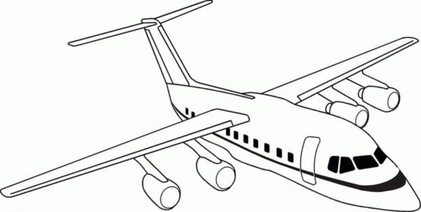 Osobní letadlo se čtyřmi motory omalovánka
