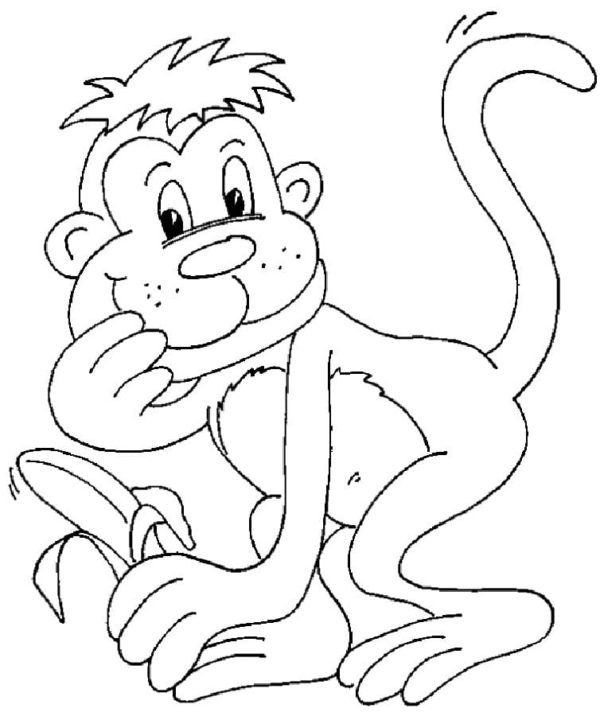 Pěkně pihovatá opice omalovánka