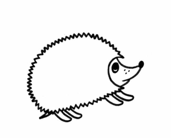 Trochu smutný ježek, jen potřebuje trochu barvy ke štěstí omalovánka