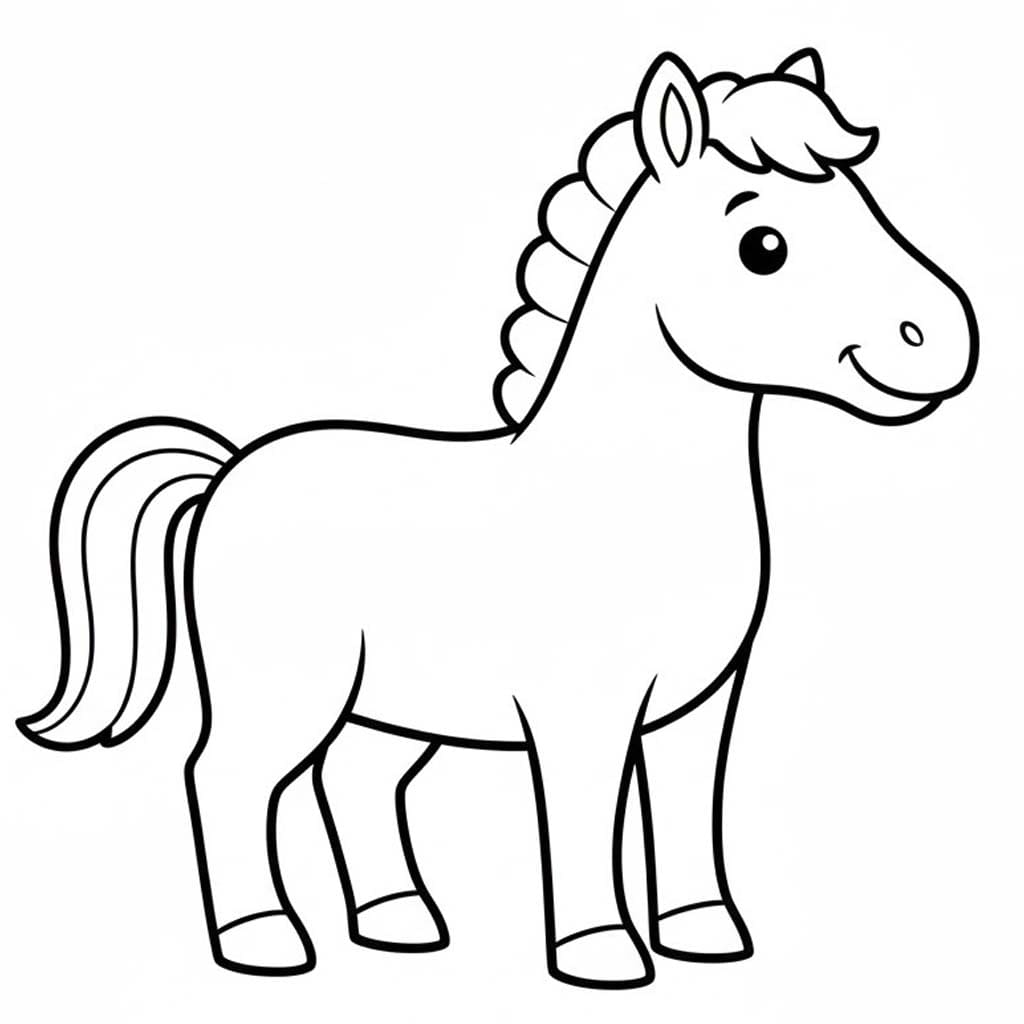 Kůň 1 omalovánka