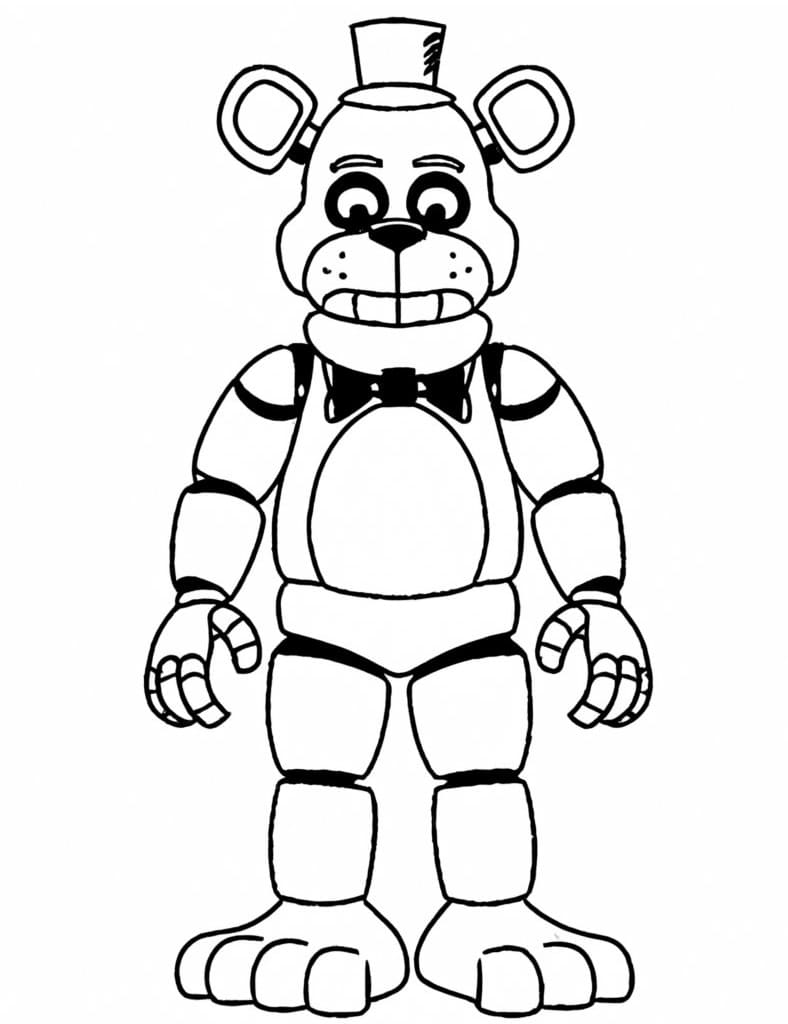 Nakreslete Freddy FNAF vtipně omalovánka