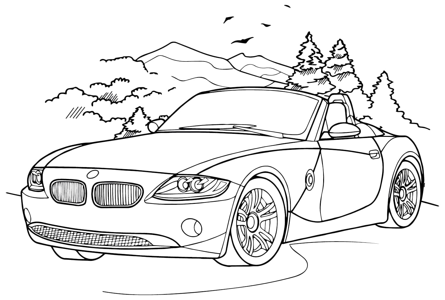 Omalovánka BMW Z4 Cabriolet omalovánka