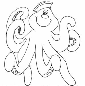 Usměvavá Chobotnice omalovánka