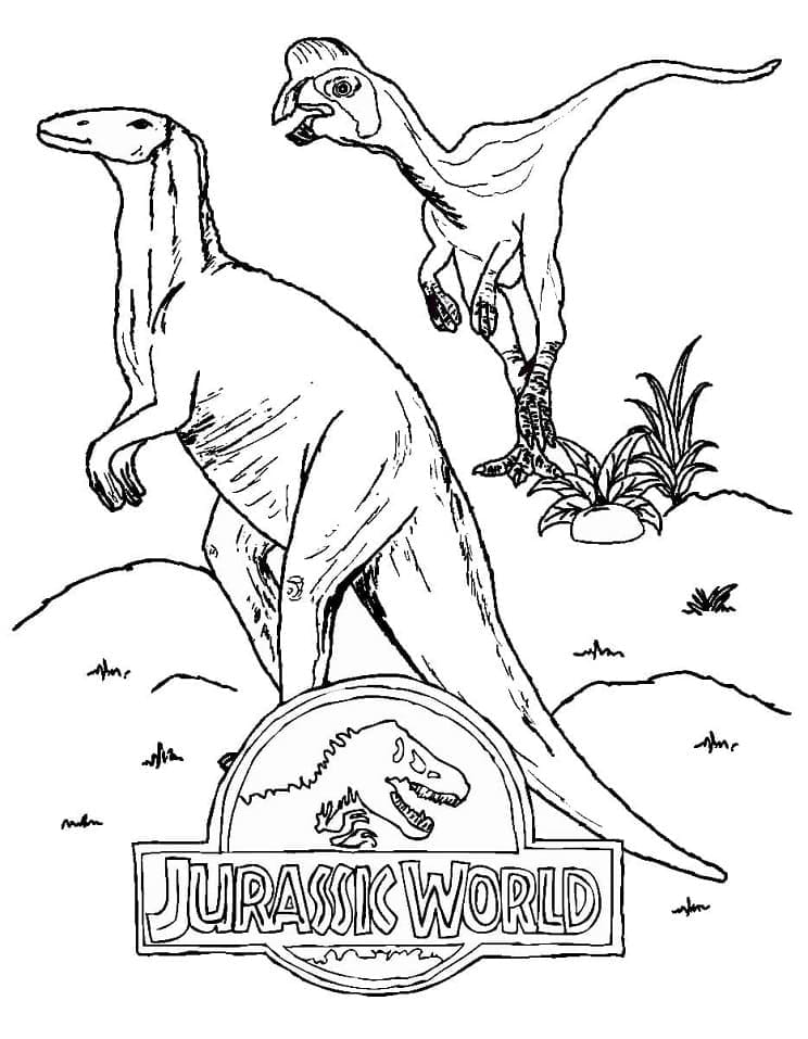 Dinosauři z Filmu Jurský Svět omalovánka