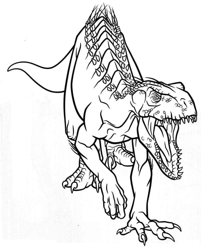 Dinosaurus Indoraptor k Tisku omalovánka