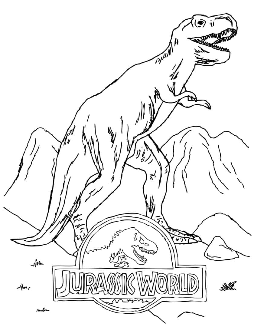 Dinosaurus Jurského Světa omalovánka
