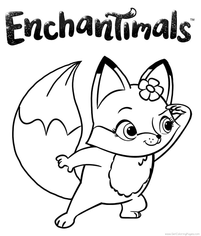 Fox z Enchantimals omalovánka