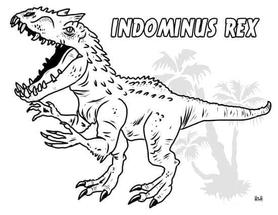 Indominus Rex z Jurského světa omalovánka