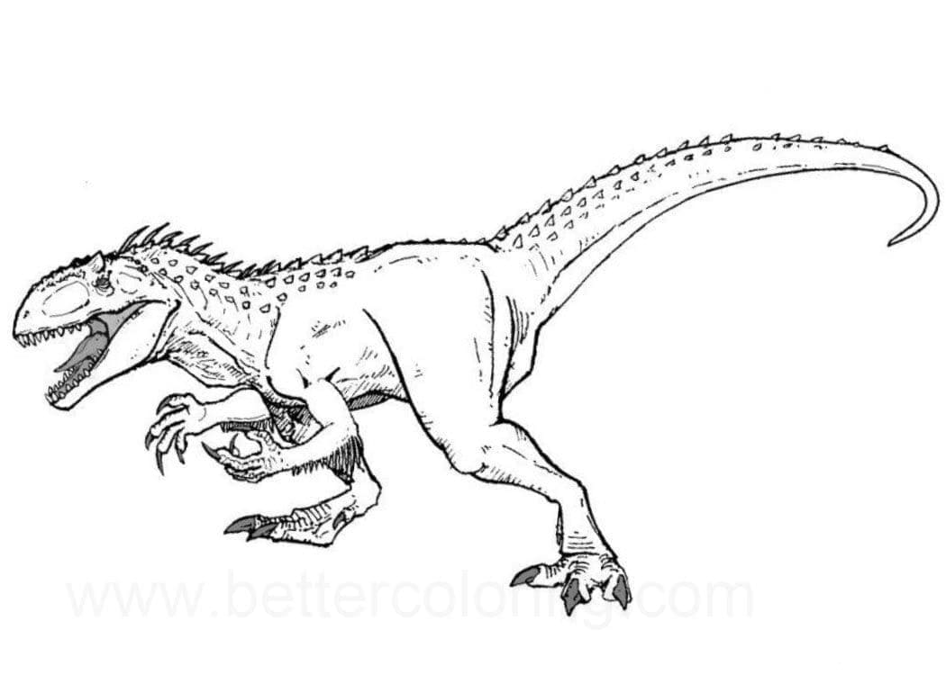 Indoraptor v Jurském světě omalovánka