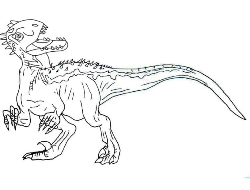 Indoraptorský Jurský svět omalovánka