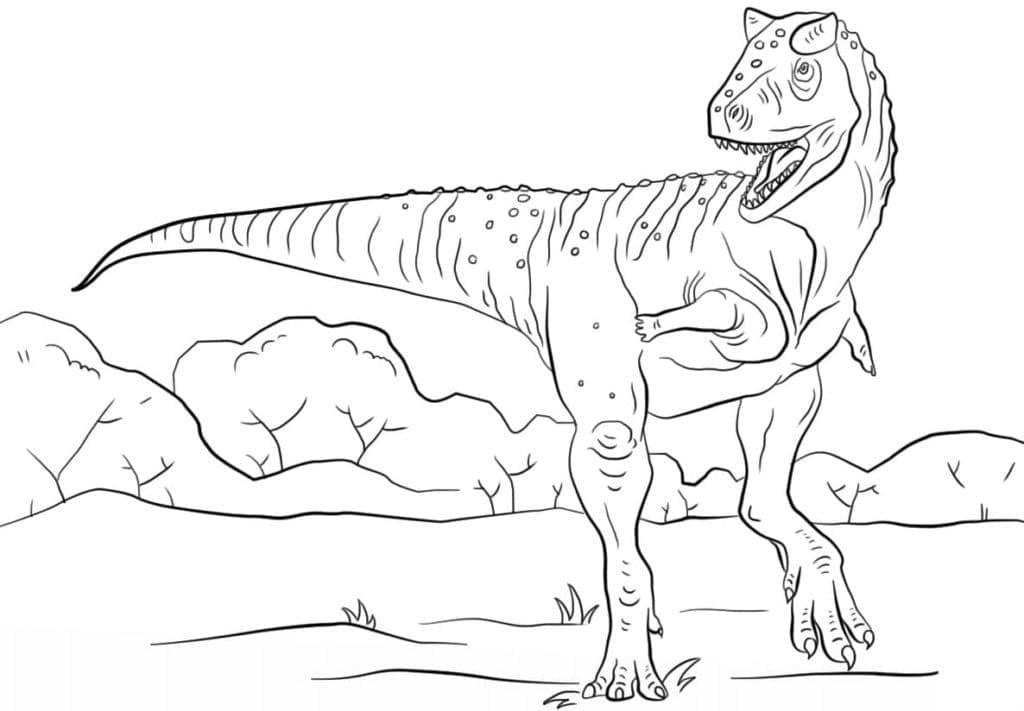 Jurský svět Carnotaurus omalovánka