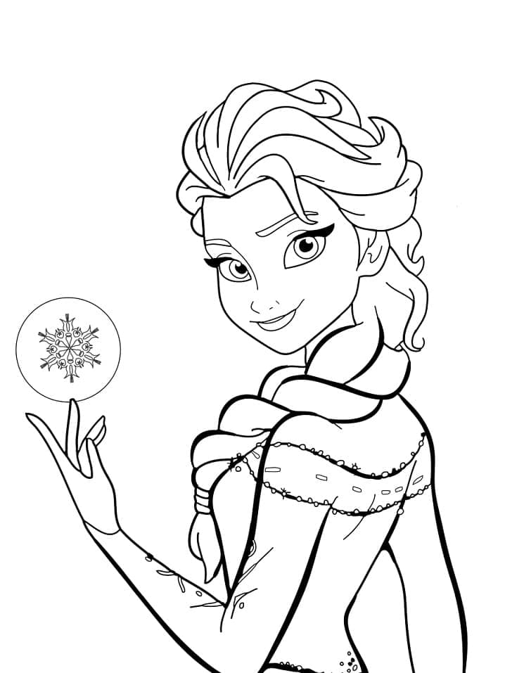 Krásná Elsa omalovánka
