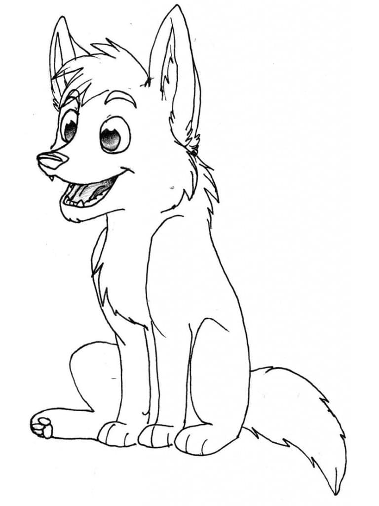 Kreslený Vlk omalovánka
