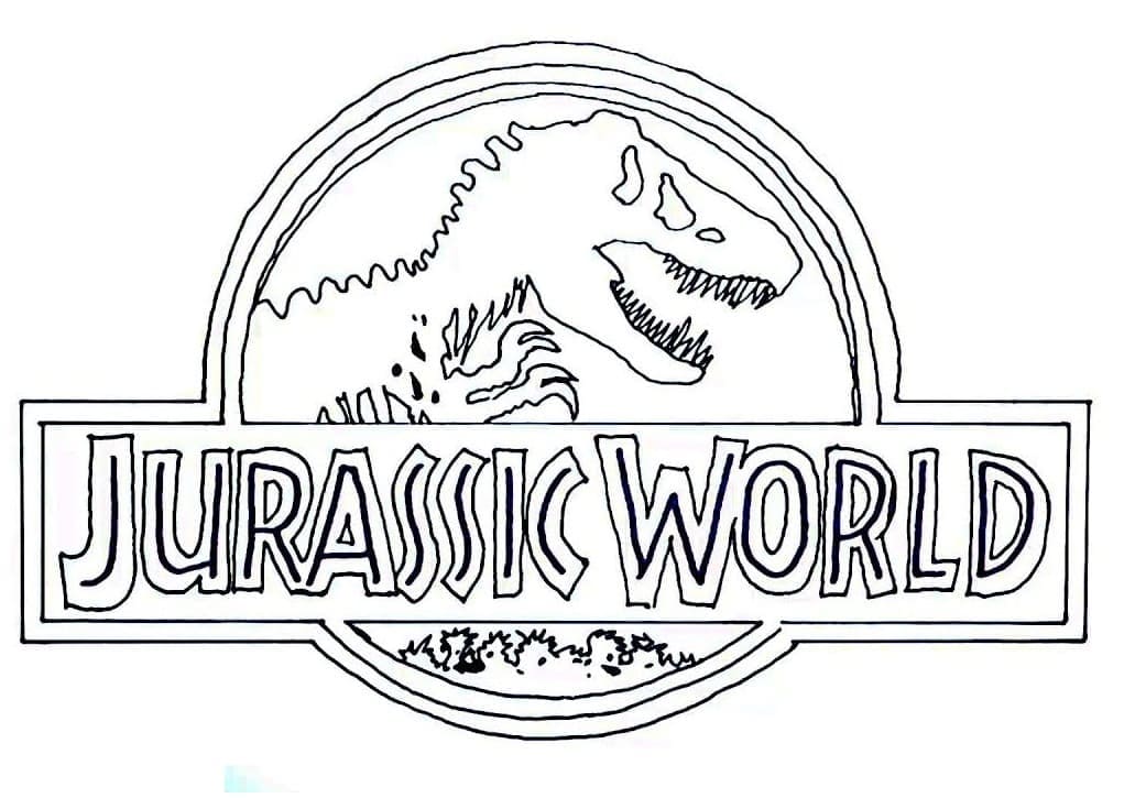 Logo Jurského světa omalovánka