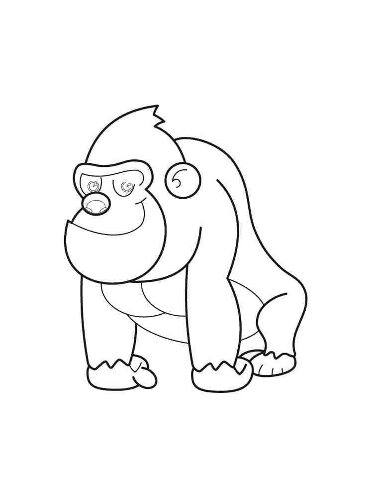 Malá Gorila omalovánka