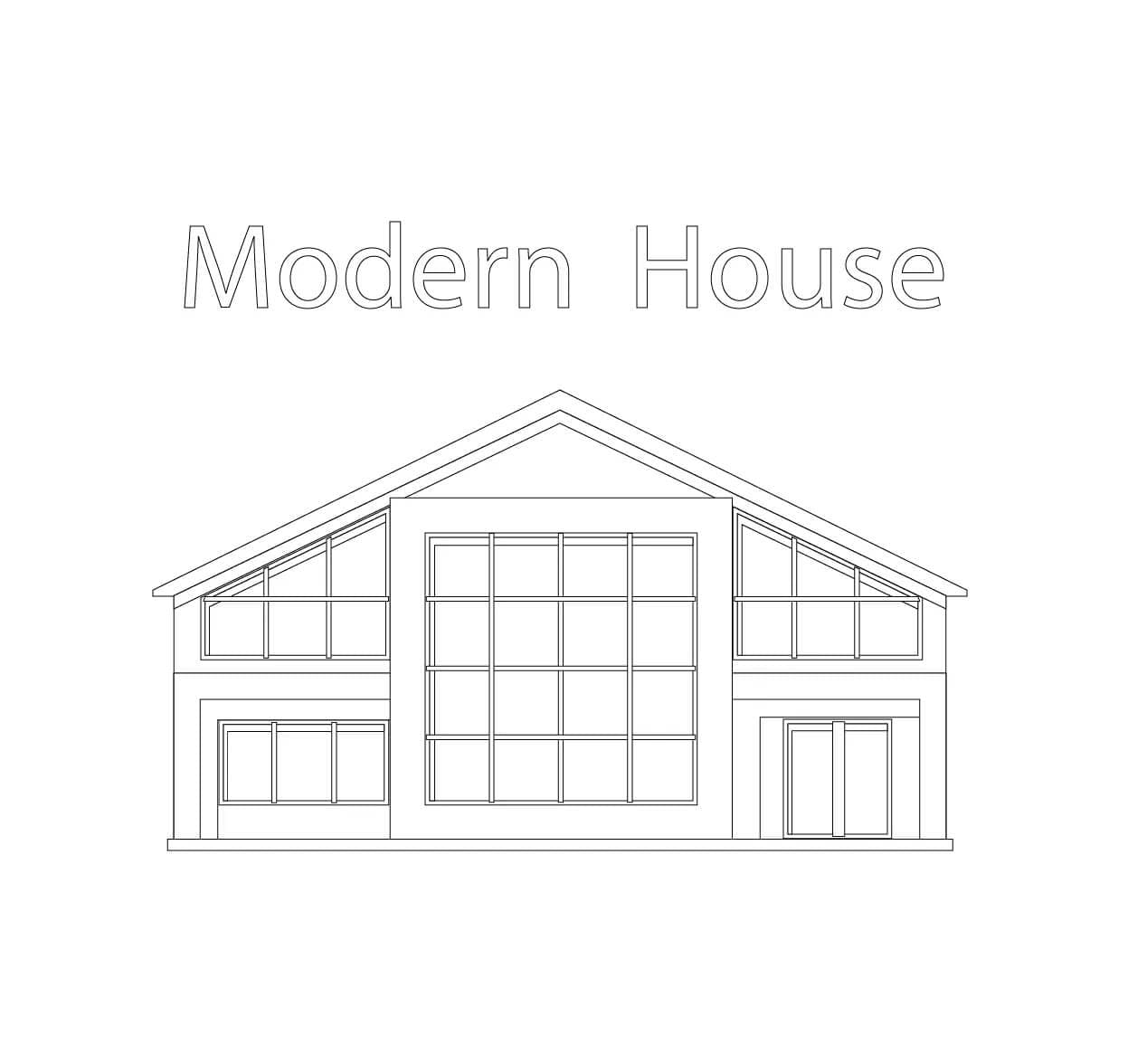 Moderní Dům omalovánka