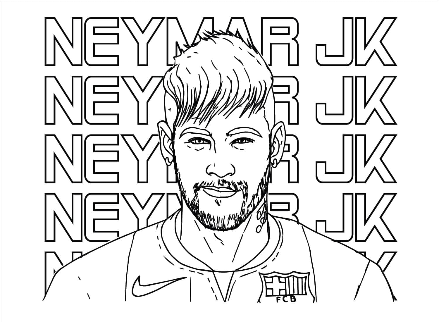 Možnost Potisku Neymara omalovánka