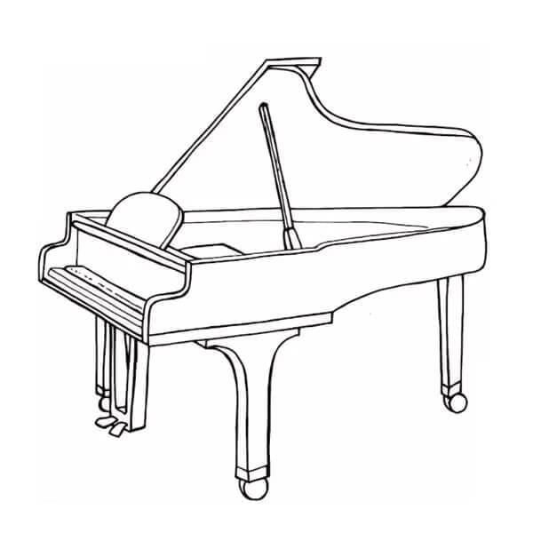 Normální Klavír omalovánka