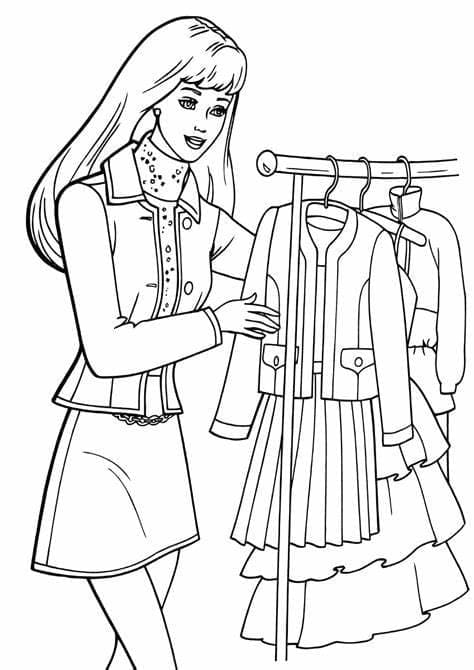 Oblečení Pro Dívky omalovánka