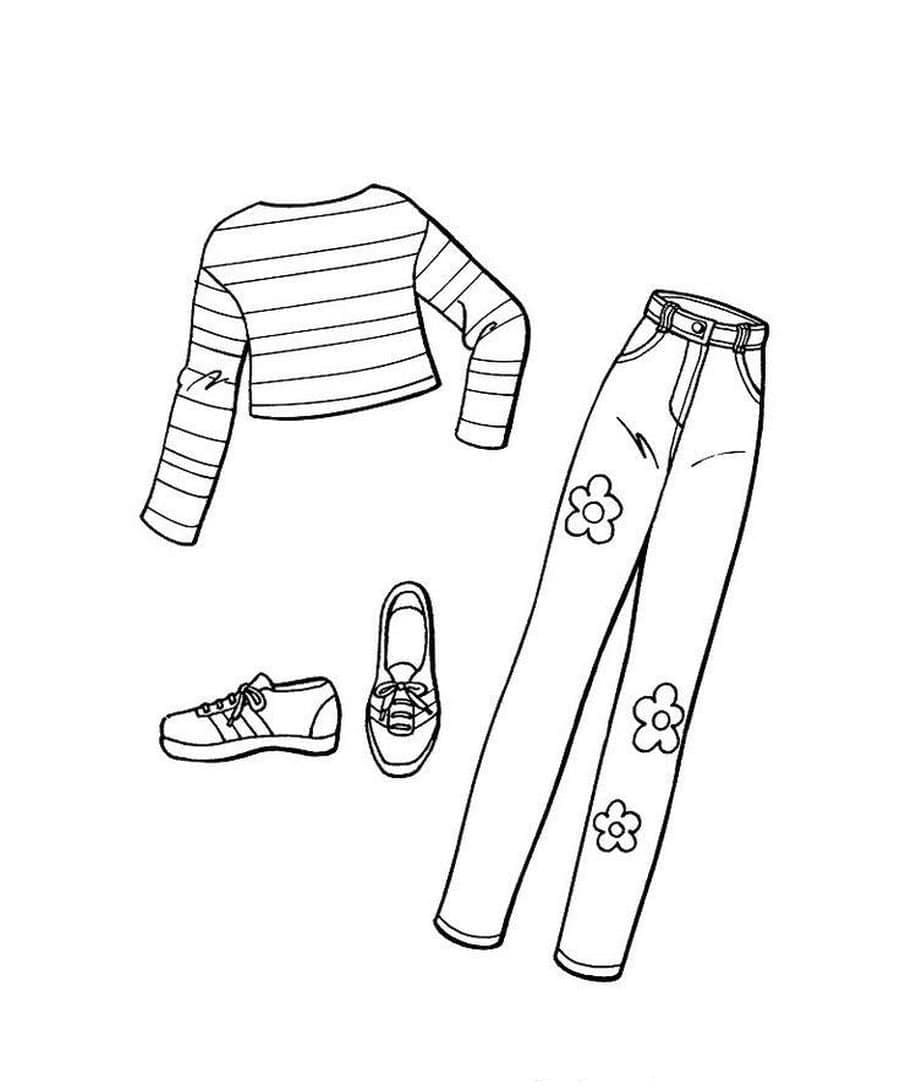 Obrázek Oblečení omalovánka
