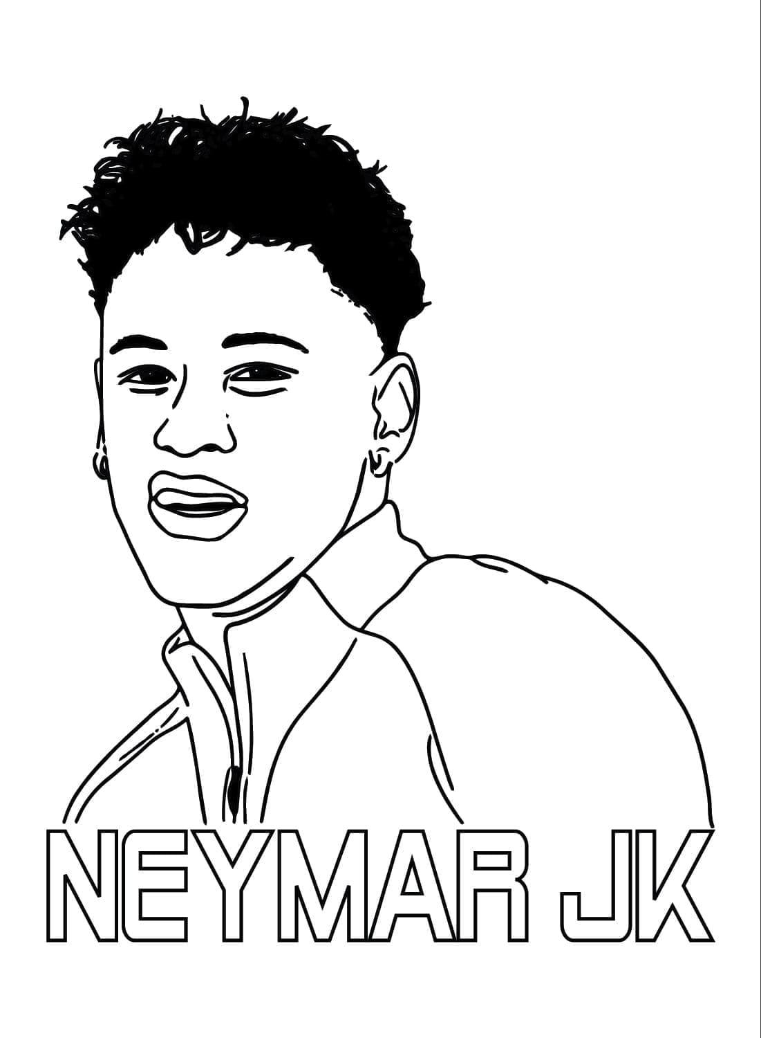 Potisk Neymar Zdarma omalovánka