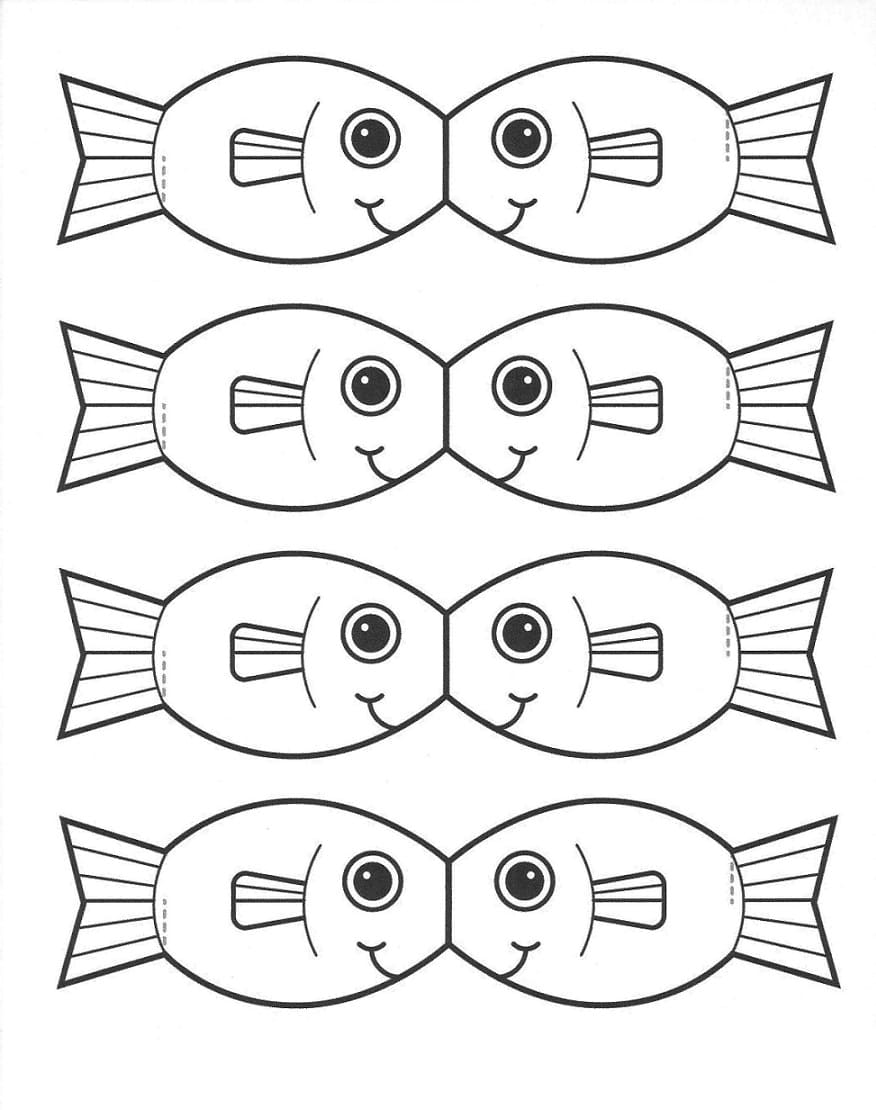 Rozkošné Ryby omalovánka