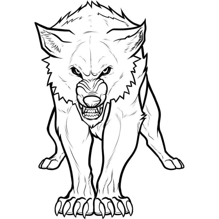 Strašidelný Vlk omalovánka