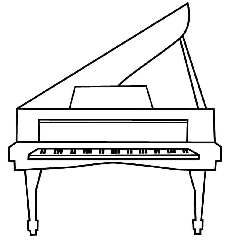 úžasné Klavír omalovánka
