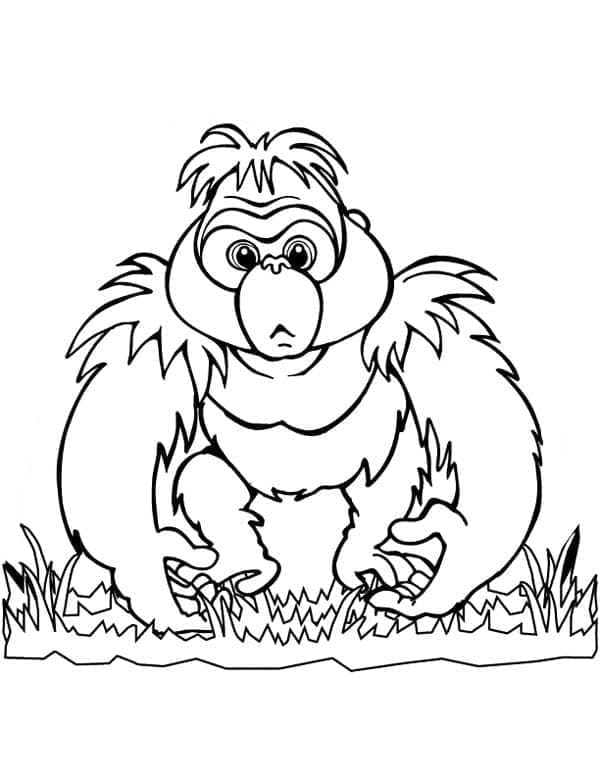 Zvědavá Gorila omalovánka