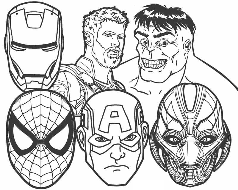 Avengers Obličej omalovánka