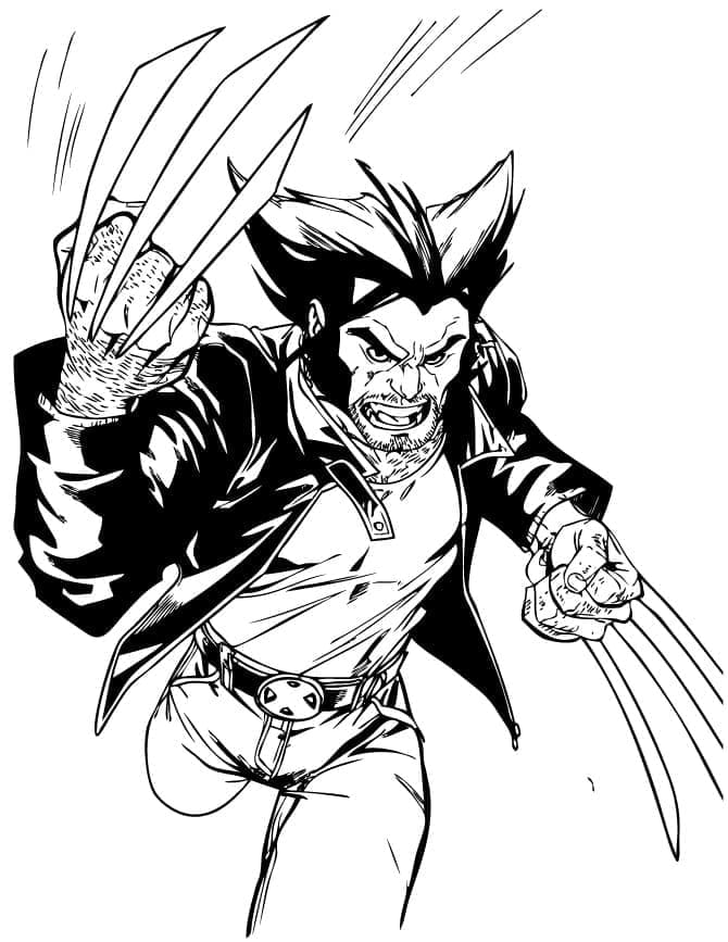 Běh Wolverine omalovánka