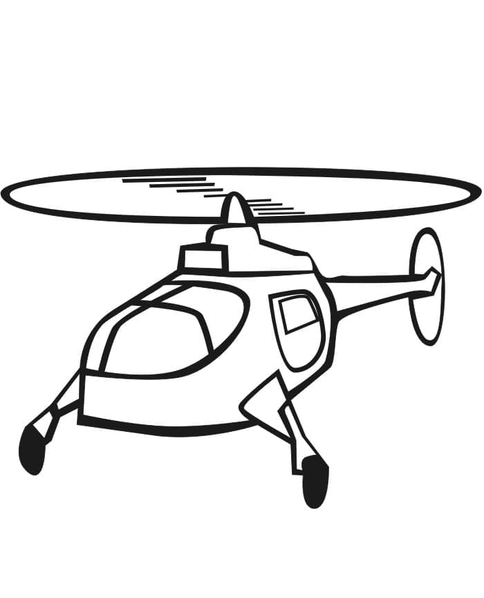 Bezplatný Tisknutelný Vrtulník Pro Děti omalovánka